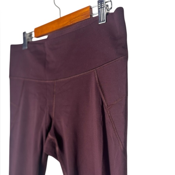 Athleta Ankle Tights Workout Yoga Leggings w/ reflective details Purple size MP - Picture 2 of 11